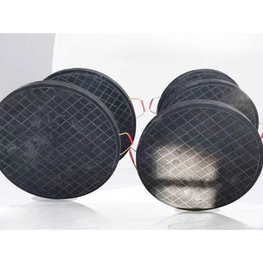중장비 받침대 패드 고무판 크레인 지지 안전 매트 직경 300x30 - 상세 이미지 4