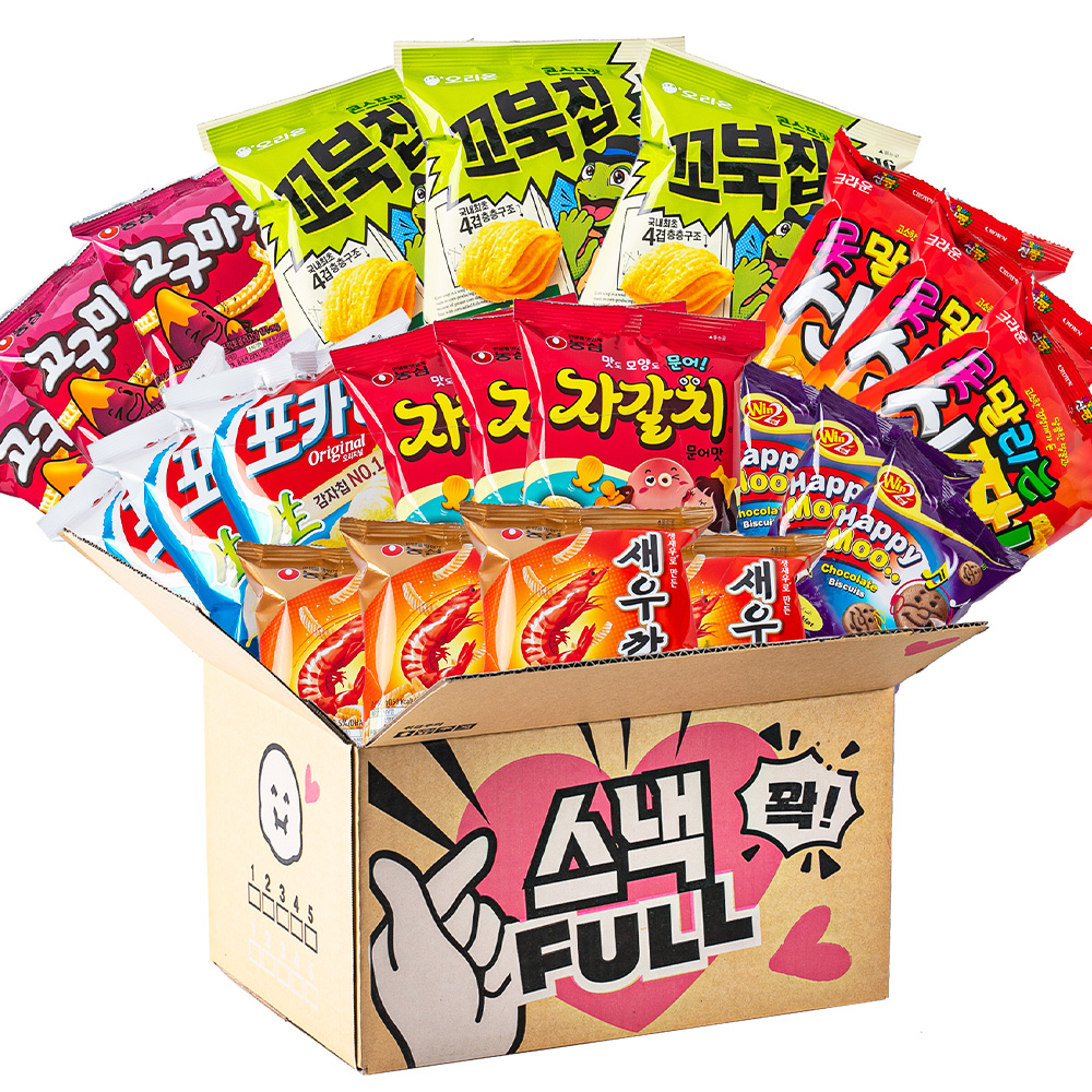더하모니 미니스낵 FULL 1호 탕비실 사무실 대용량과자 간식꾸러미 선물박스 - 상품 이미지