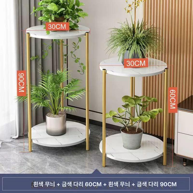 북유럽 선반 럭셔리 철제 주방 수납 책장 대리석 화이트 텍스쳐+골드 60cm 30cm - 상세 이미지 4