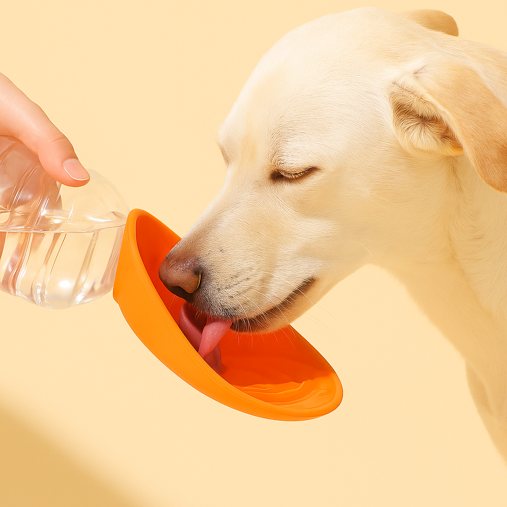 강아지 고양이 휴대용 보틀캡 생수병 물병 급수기 산책 외출용 - 상품 이미지