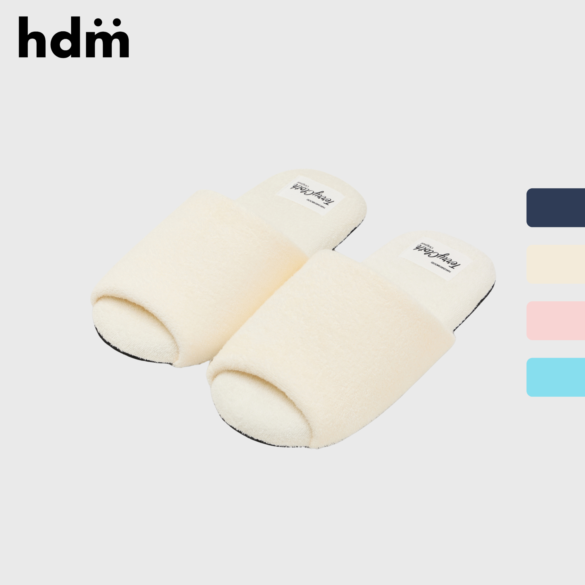 [헤이데이무드 HDM] 테리 층간소음 룸슈즈 거실화 실내화 슬리퍼 아이보리, L(265-280)