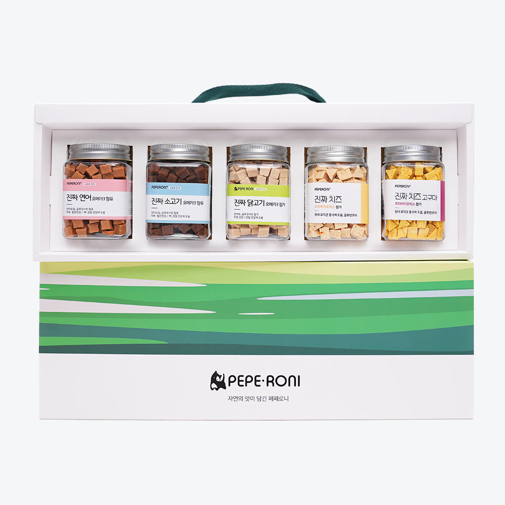 Gift box 페페로니 진짜 시리즈 5개 set (연+소+닭+치+고) - 메인 이미지