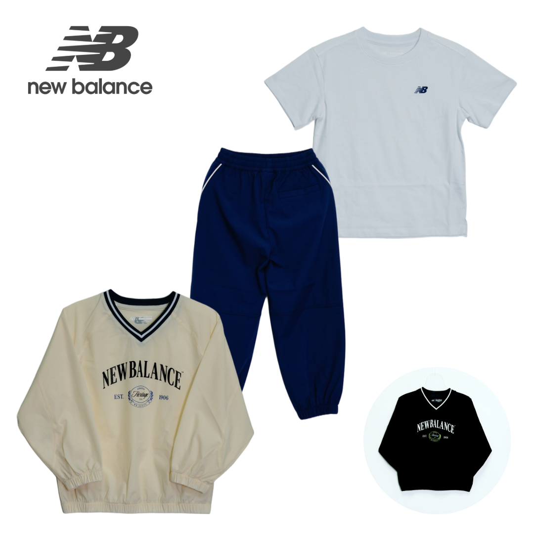 뉴발란스 키즈 남아 여아 일러스트 우븐 스트레치 긴팔 반팔 상하의세트 셋업