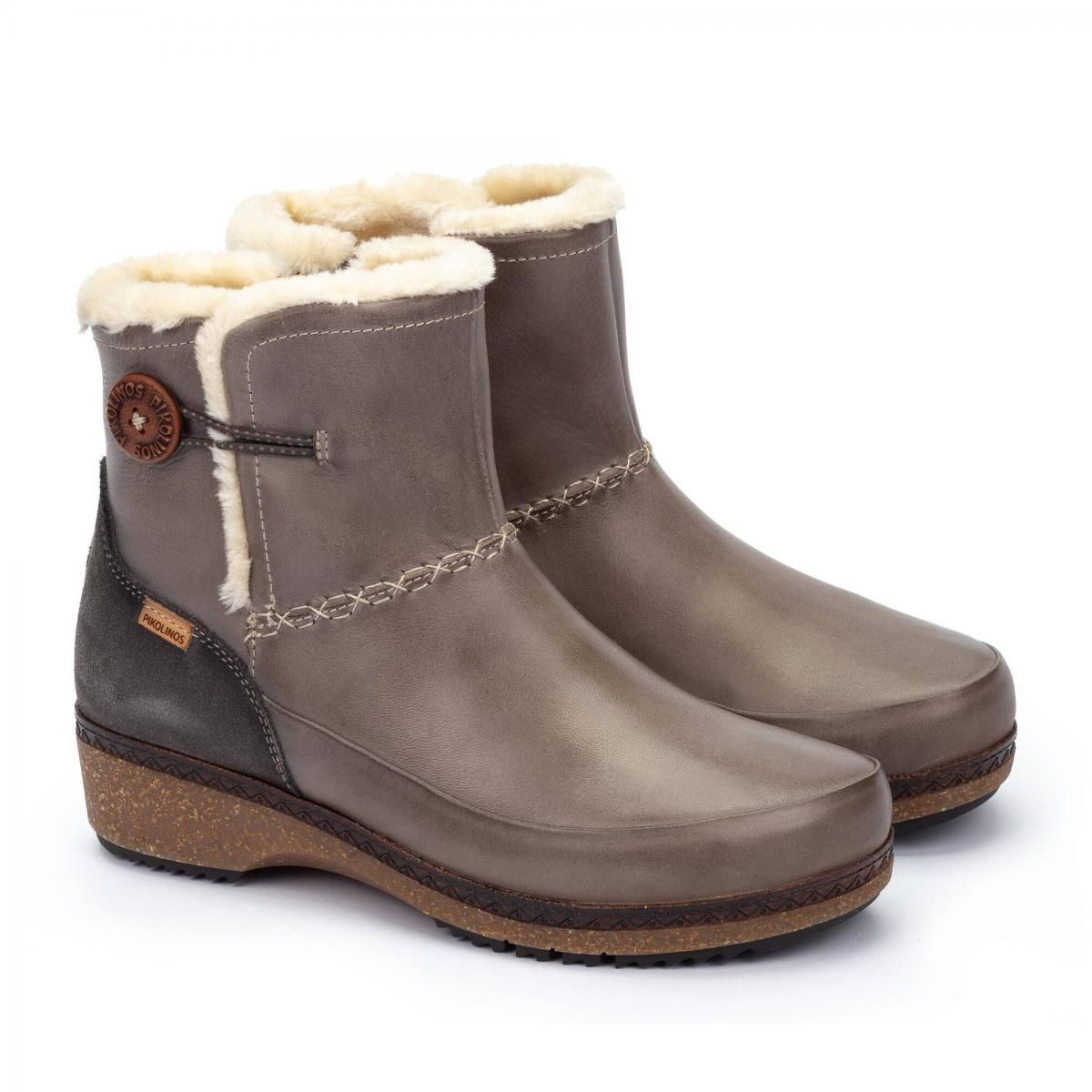피콜리노스 컴포트 퍼안감 웨지 앵클부츠 GRANADA W0W-8711C2 DARK GREY - 상세 이미지 2