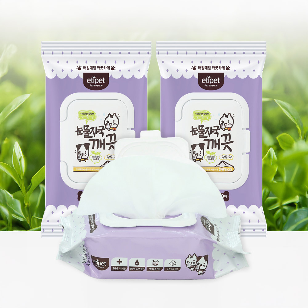 에티펫 강아지물티슈 눈물자국 깨끗 티슈 30매 20개