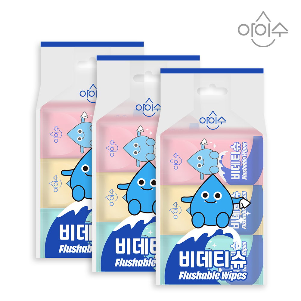 아이수 블루니 몬스터 미니 비데티슈 10매 x 6개 x 3팩 - 상품 이미지