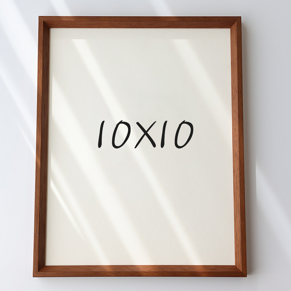 7mm삼각 원목액자 웨딩액자 아크릴 프레임 틀 제작 우드 10x10 254x254mm, 오크 - 메인 이미지