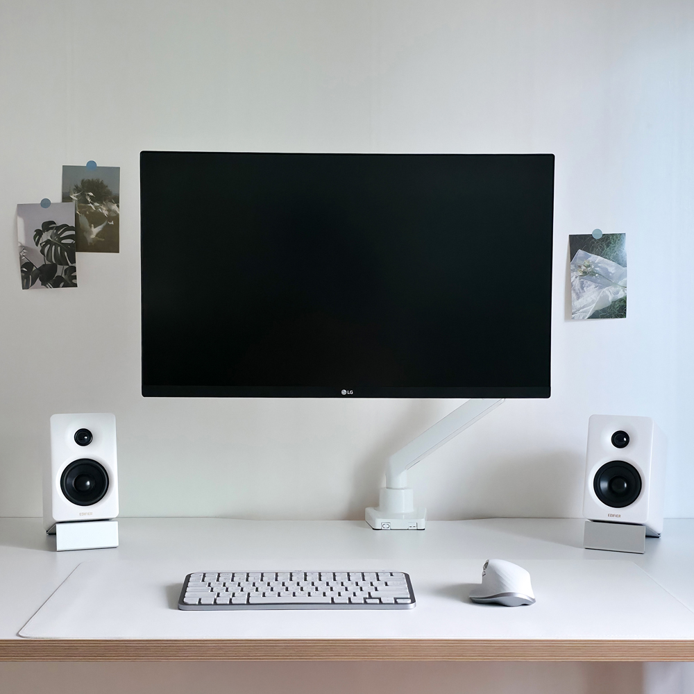 루나랩 스탠다드 싱글 블랙 모니터암 거치대