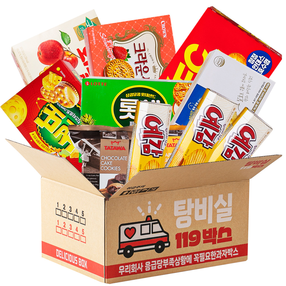 더하모니 119 당충전 사무실 간식 1호 탕비실 대용량과자 간식꾸러미 선물박스 - 메인 이미지