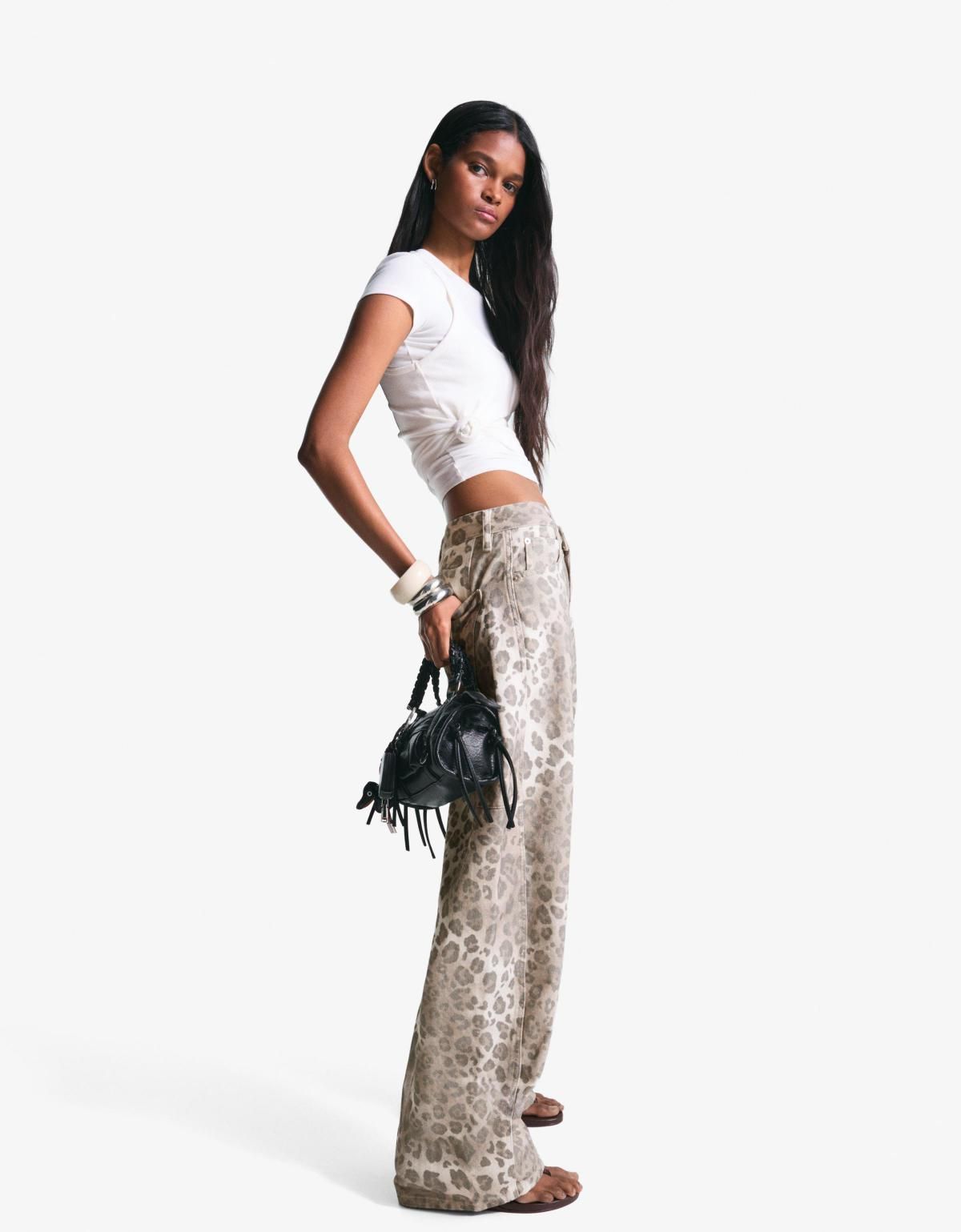 버쉬카 애니멀 프린트 와이드 배럴 팬츠 5100/335 MULTICOLORED - 상세 이미지 3