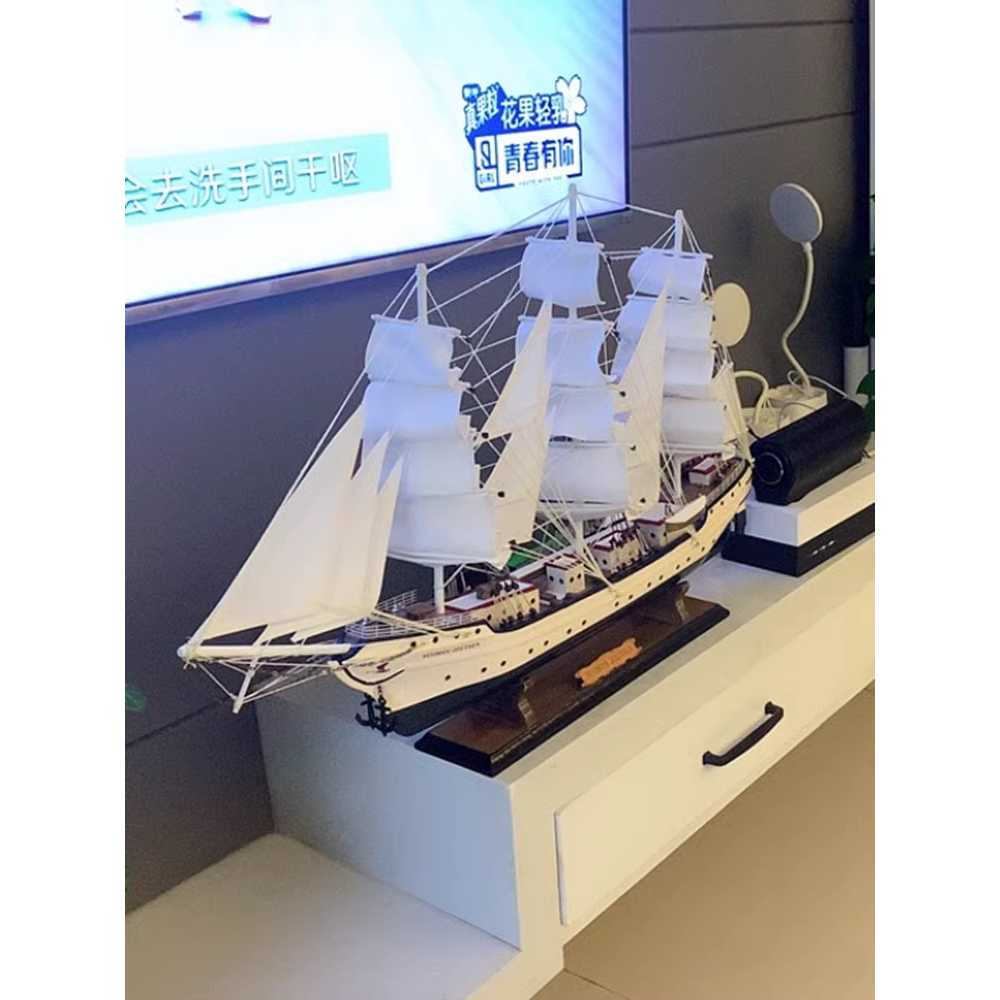 범선 프라모델 항해 모형 선물 배 미니어쳐 인테리어 52비 정교 52x11x37cm 완제품 - 상세 이미지 4
