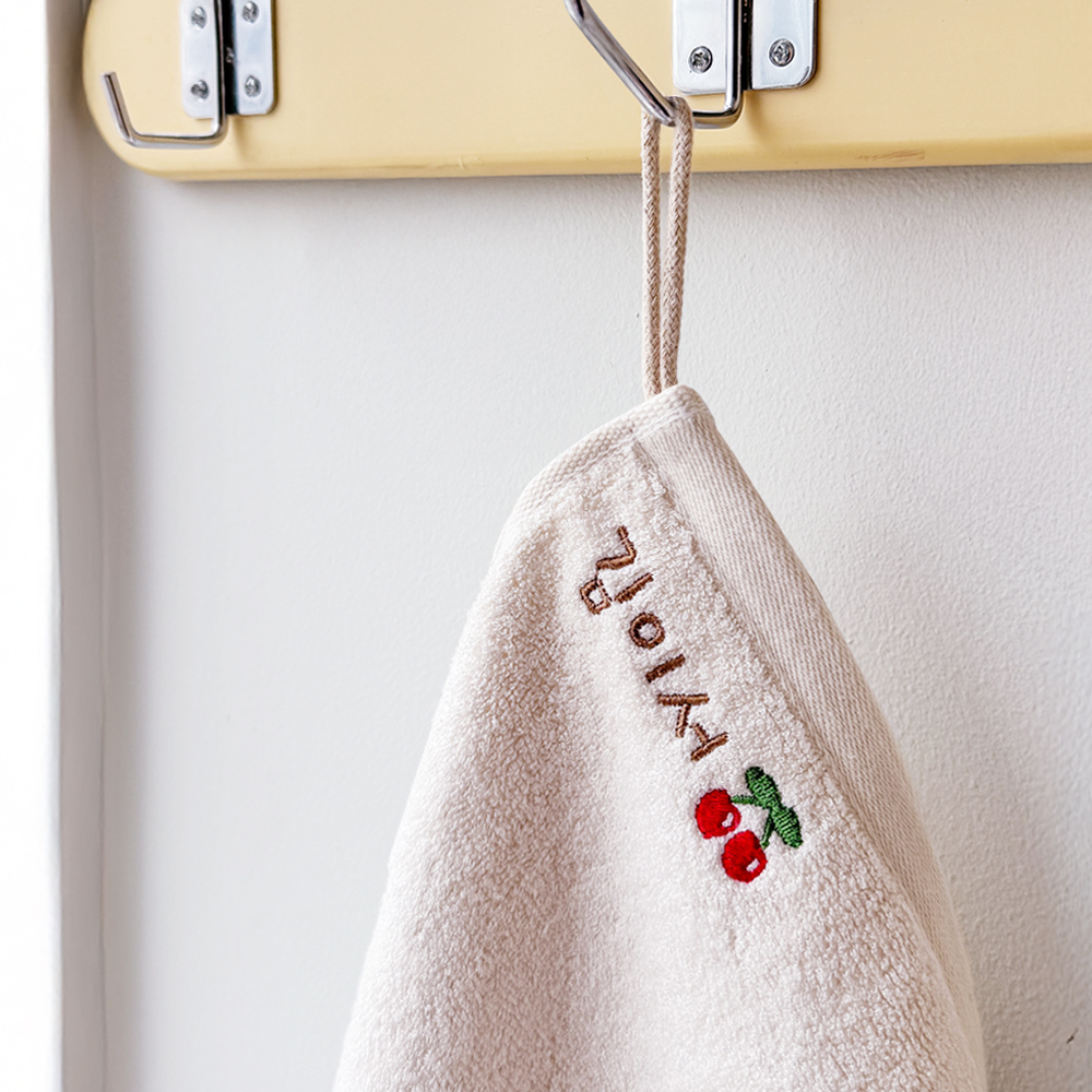 어린이집수건 고리 손수건 심플 네임 유치원 이름자수 핸드타올 제품 이미지