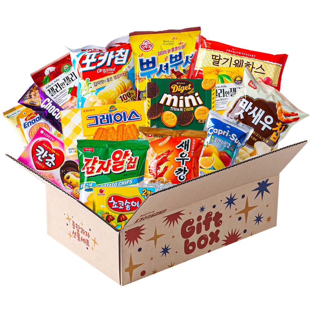 더하모니 기프트 종합과자 선물박스 3호 탕비실 사무실 대용량과자 간식꾸러미 선물박스 - 상품 이미지