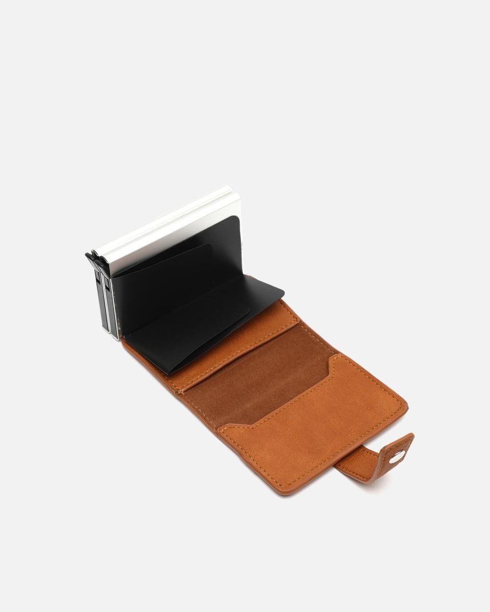 미사코 베이직 미니멀 미니 카드지갑 브라운 Meda-5100463118016 CAMEL - 상세 이미지 4
