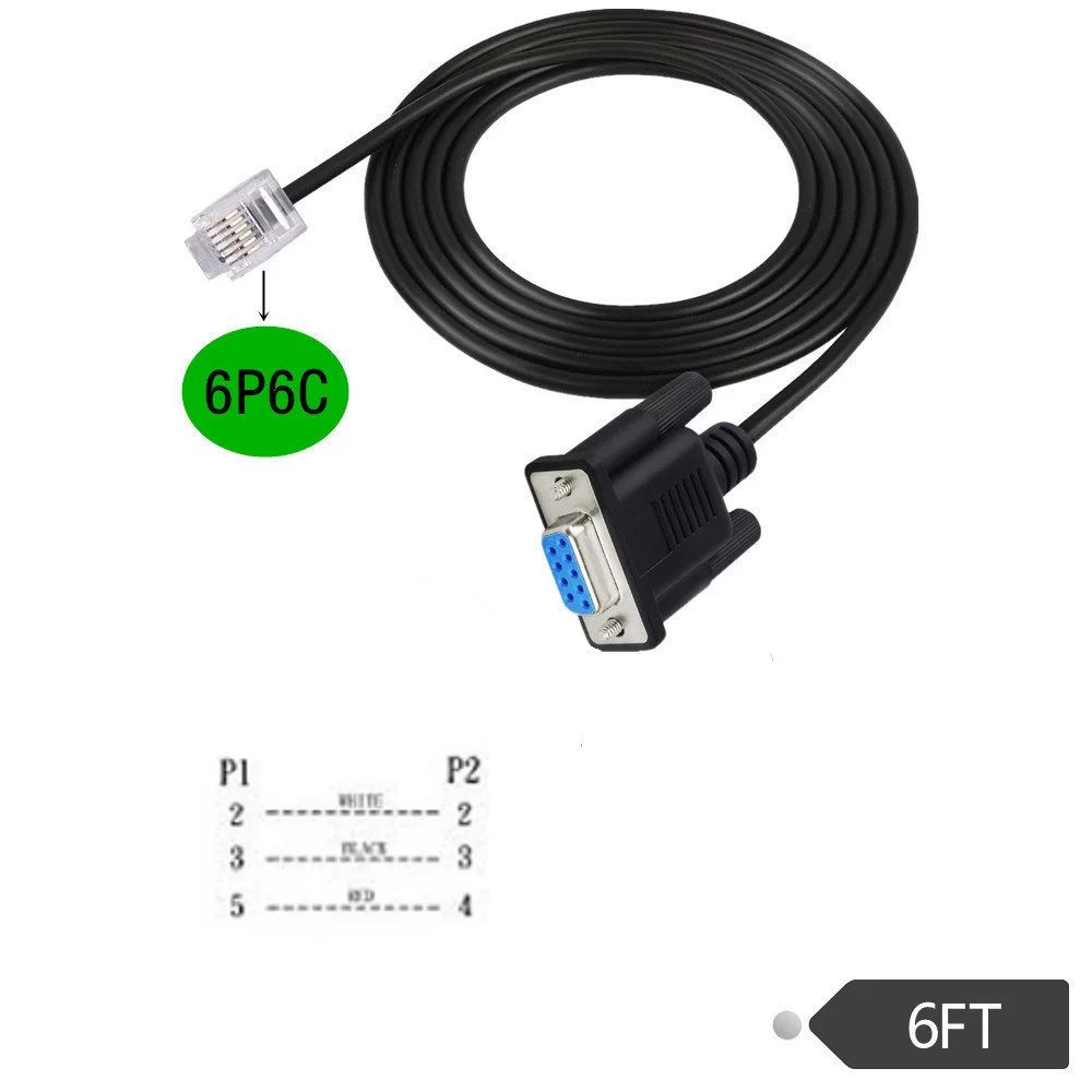 RS232 DB9 RJ11 팩 DB9핀 RJ12 6FT L6FT 6P6C 1.8m - 상세 이미지 2