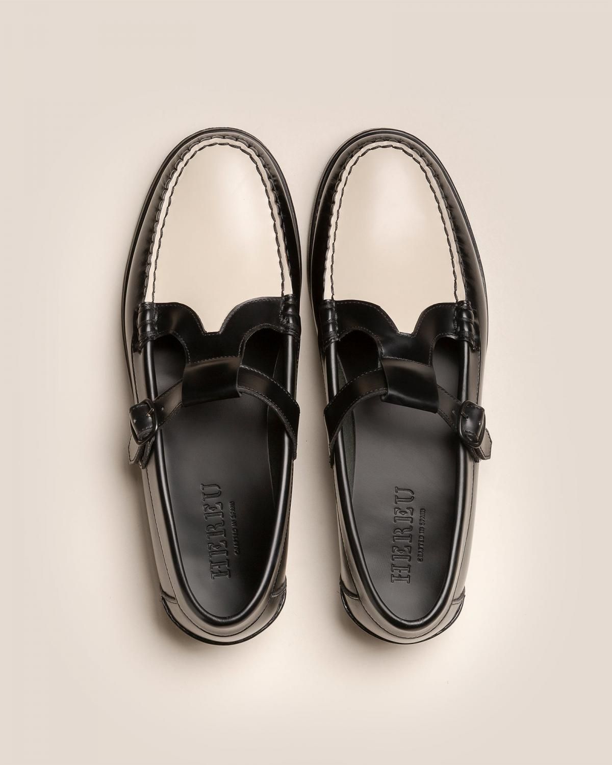 헤레우 알버 바이컬러 T바 로퍼 14848369951052 BEIGE/BLACK - 상세 이미지 2