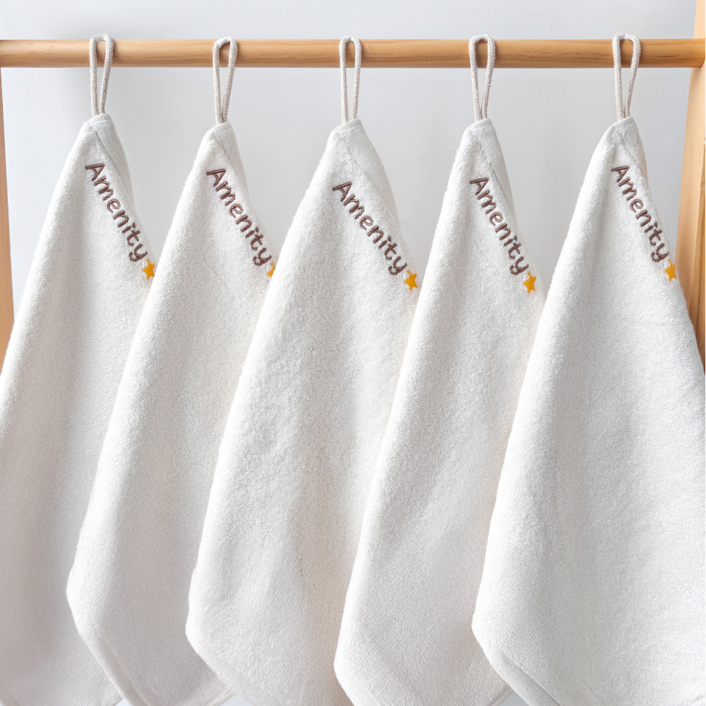 어린이집수건 고리 손수건 심플 네임 유치원 이름자수 5매 핸드타올