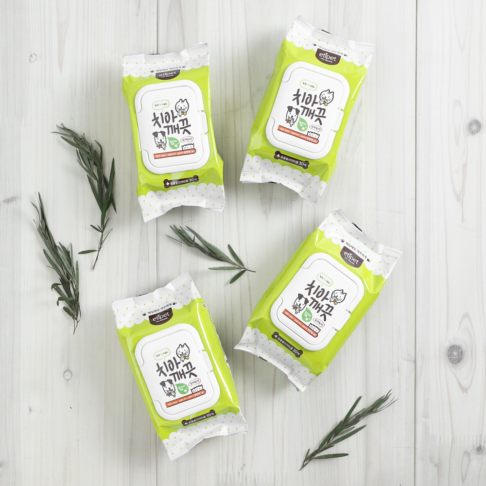 에티펫 강아지물티슈 치아 깨끗 티슈 30매입, 10개 이미지 4