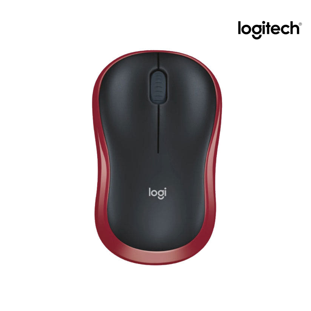 [국내정발] 로지텍 M185 레드 미니 사무용 노트북 무선 마우스