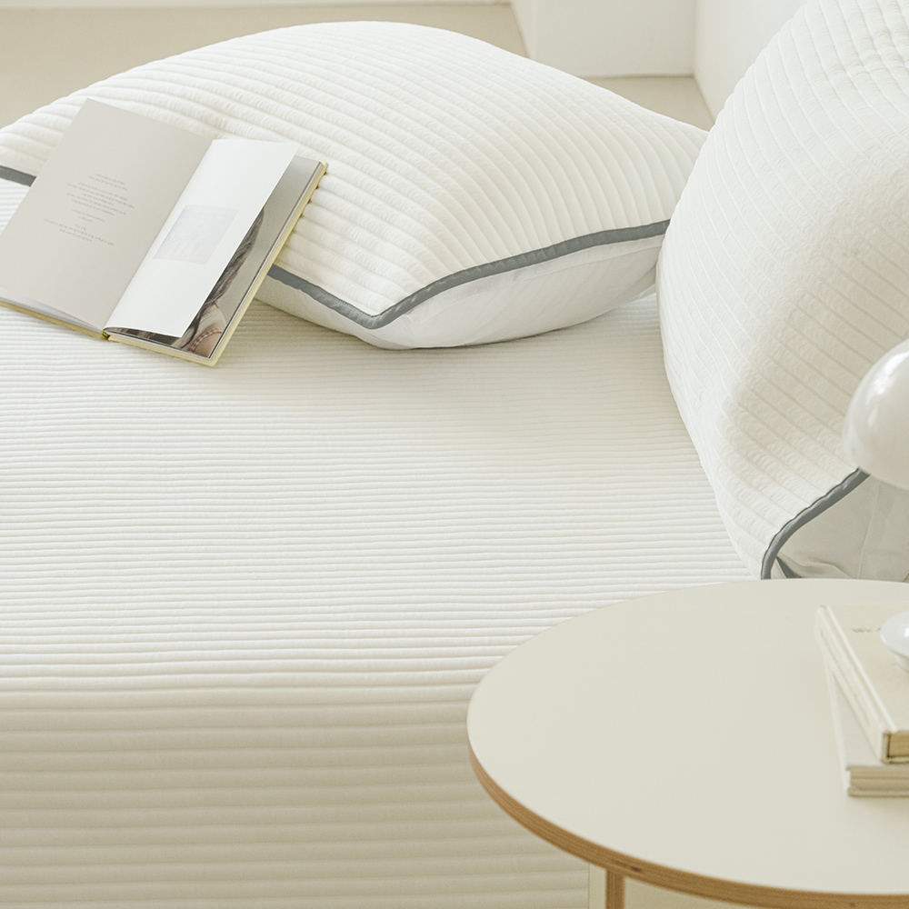 1+1 바자르 스테디 뱀부 먼지없는 밴딩 베개커버 40x60