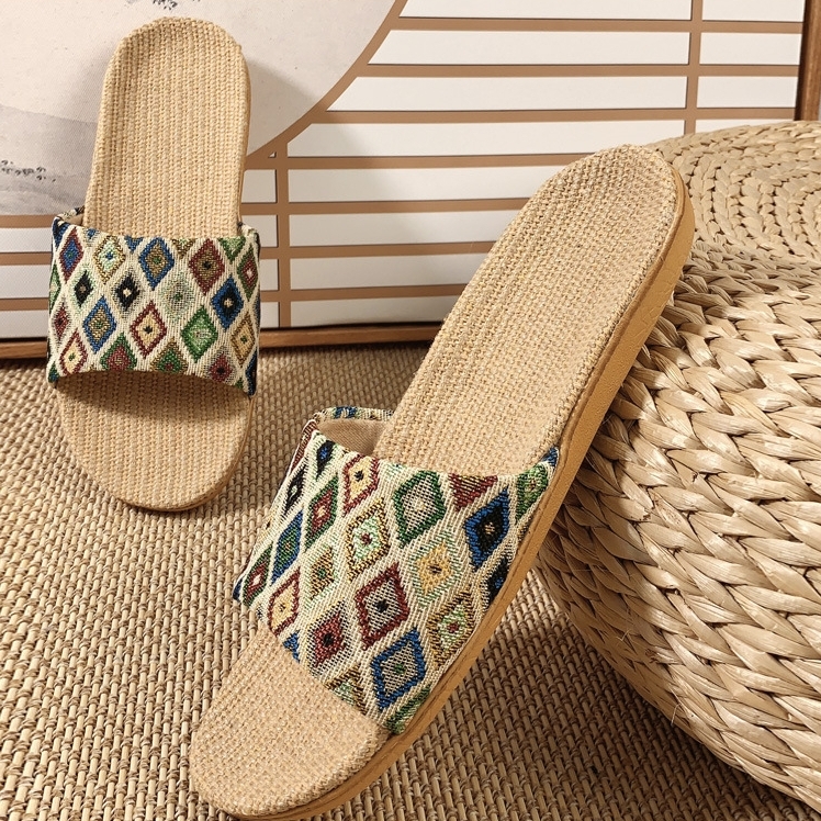 1+1 층간소음 실내화 사무실 거실 여름 발편한 거실화 실내 슬리퍼 노르딕 여성1개+남성1개, FREE(One size)