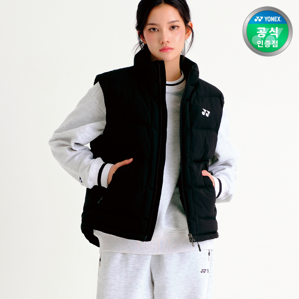 요넥스 253JV001U 배드민턴 패딩조끼 남녀공용 데일리웨어 블랙