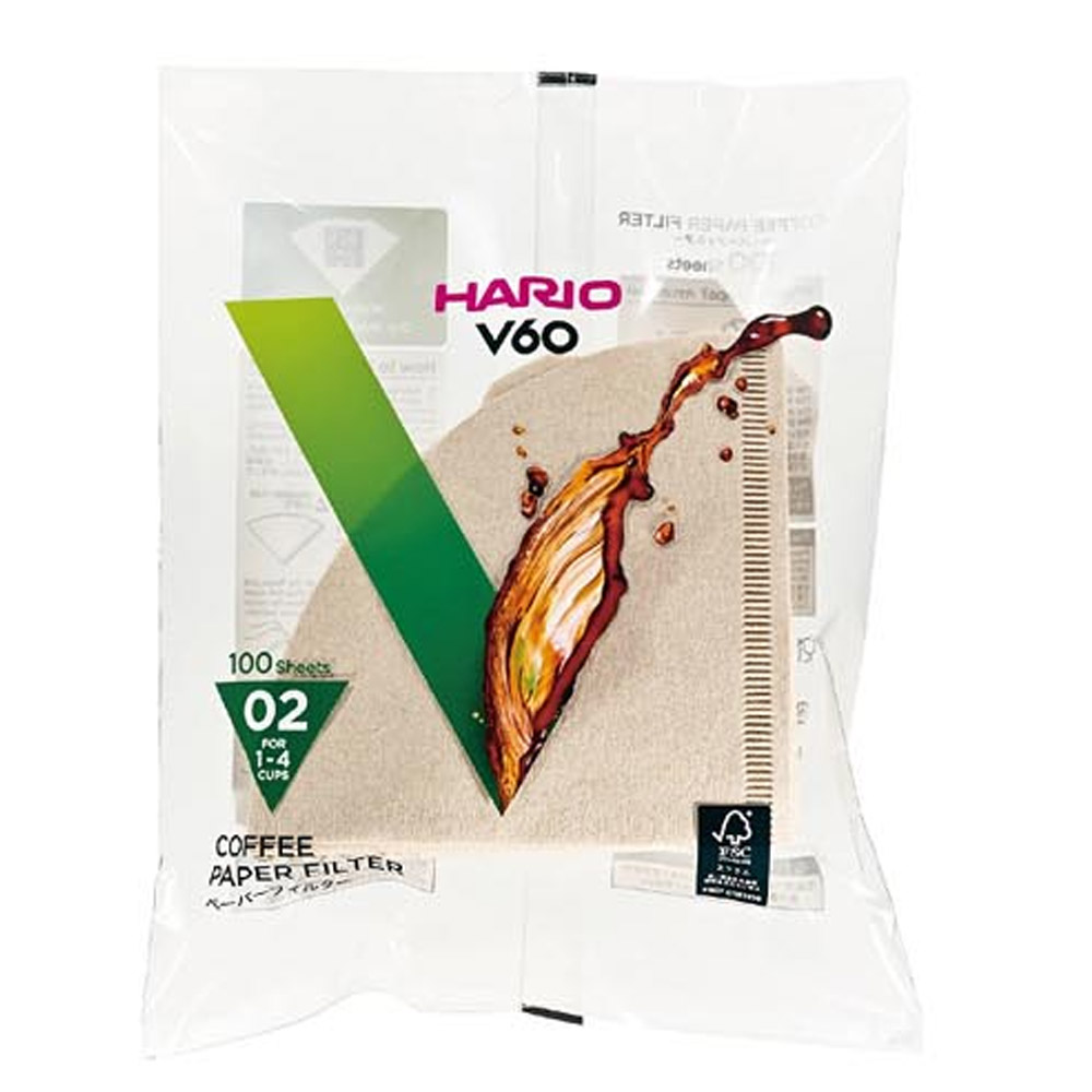 하리오 종이 필터 V60 커피 거름종이 여과지 핸드드립 필터 1-4컵 - 상품 이미지