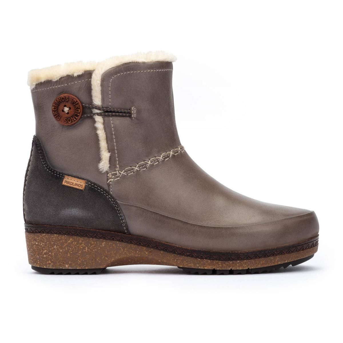 피콜리노스 컴포트 퍼안감 웨지 앵클부츠 GRANADA W0W-8711C2 DARK GREY - 상품 이미지