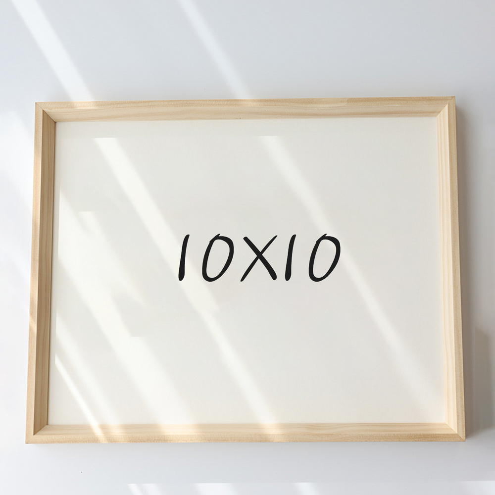 7mm삼각 원목액자 웨딩액자 아크릴 프레임 틀 제작 우드 10x10 254x254mm, 내츄럴 - 메인 이미지
