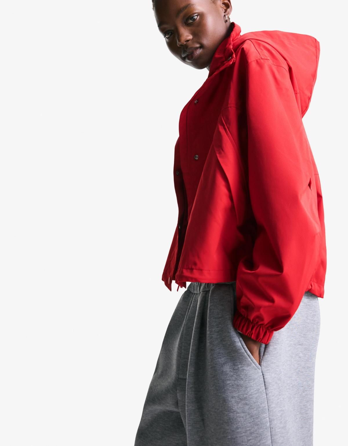 버쉬카 테크니컬 후드 레드 바람막이 재킷 6720/200 RED - 상세 이미지 3
