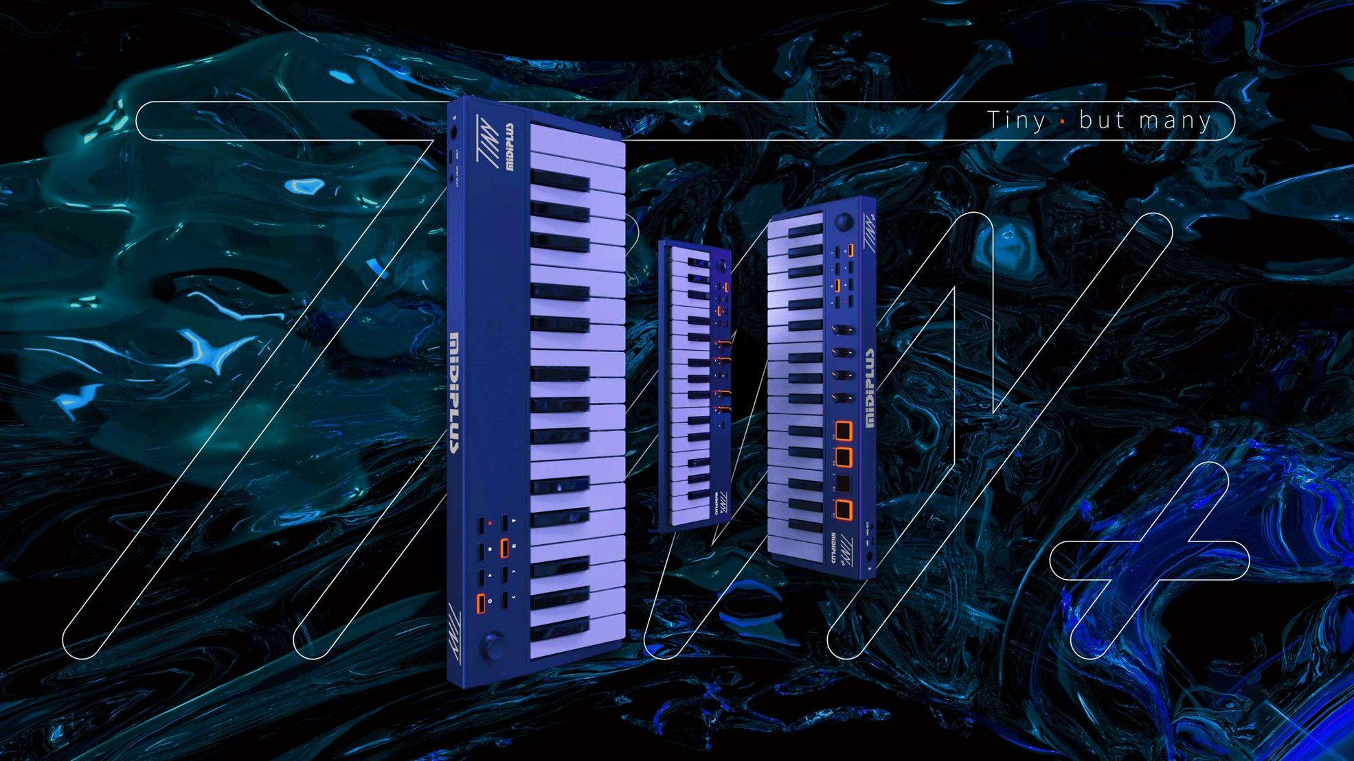 접이식 미니 키보드 패드 디지털 입문 V49 MIDIPLUS 휴대용 무선 피아노 TINY 정품음원+피아노페달포함 - 상세 이미지 2