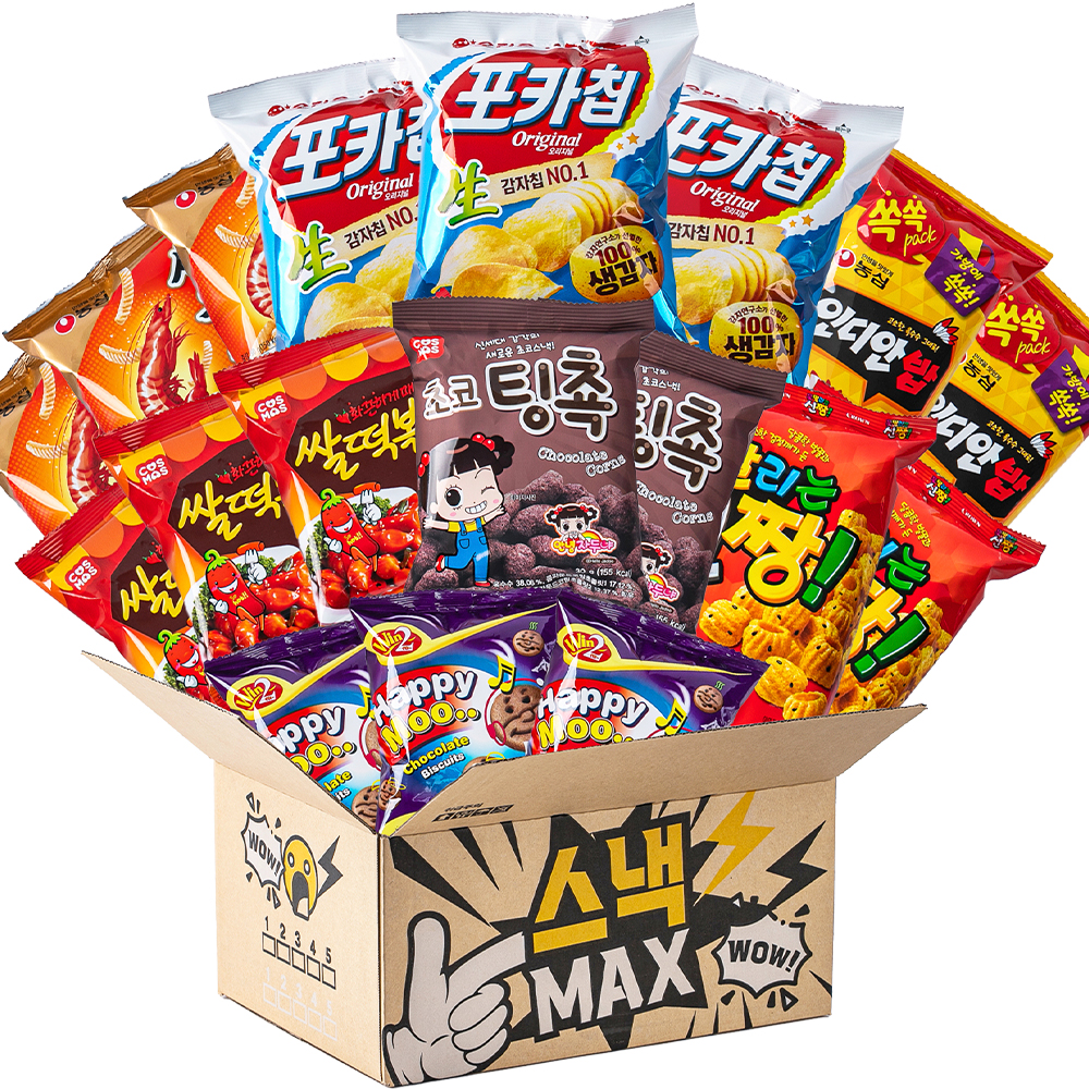 더하모니 미니스낵 MAX 3호 탕비실 사무실 대용량과자 간식꾸러미 선물박스 - 상품 이미지