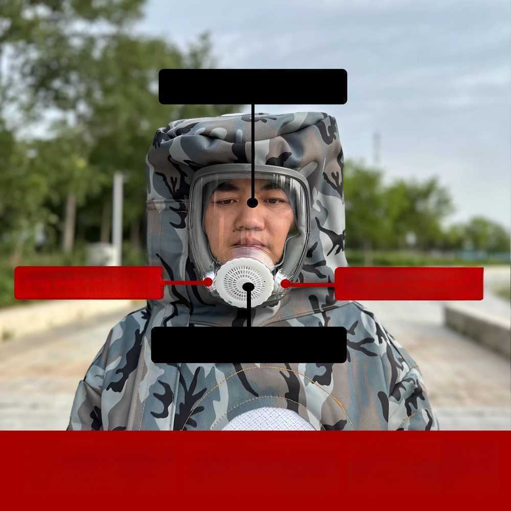 양봉 보호복 방충복 통풍형 벌집 작업복 벌 쏘임 방지 메쉬 마스크3 5V (160-185cm) - 상세 이미지 4