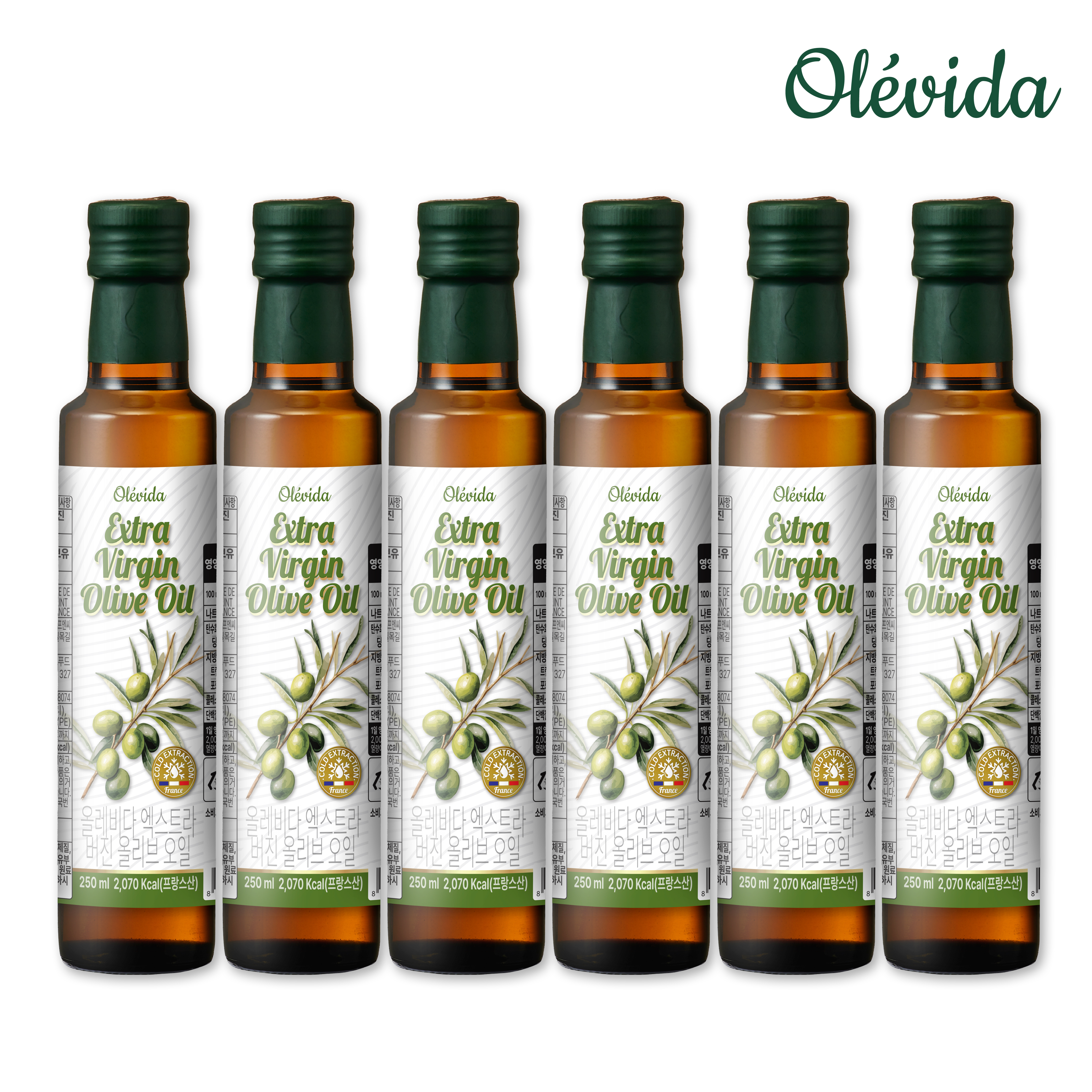 [올레비다] 냉압착 엑스트라버진 프랑스 올리브유 올리브오일 250ml, 6개 - 상세 이미지 2
