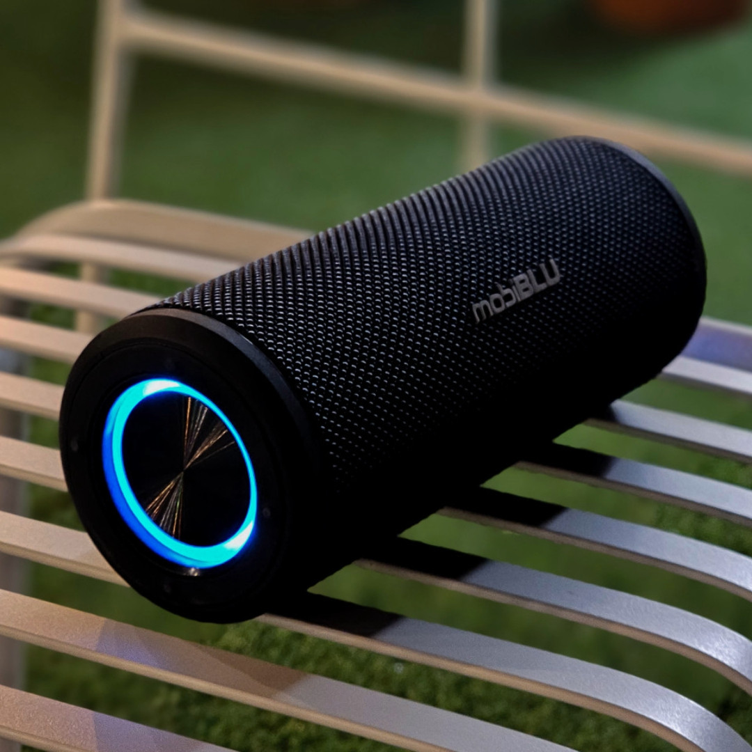 모비블루 방수 블루투스스피커 WBS02 블랙 고출력 캠핑용 휴대용 20W
