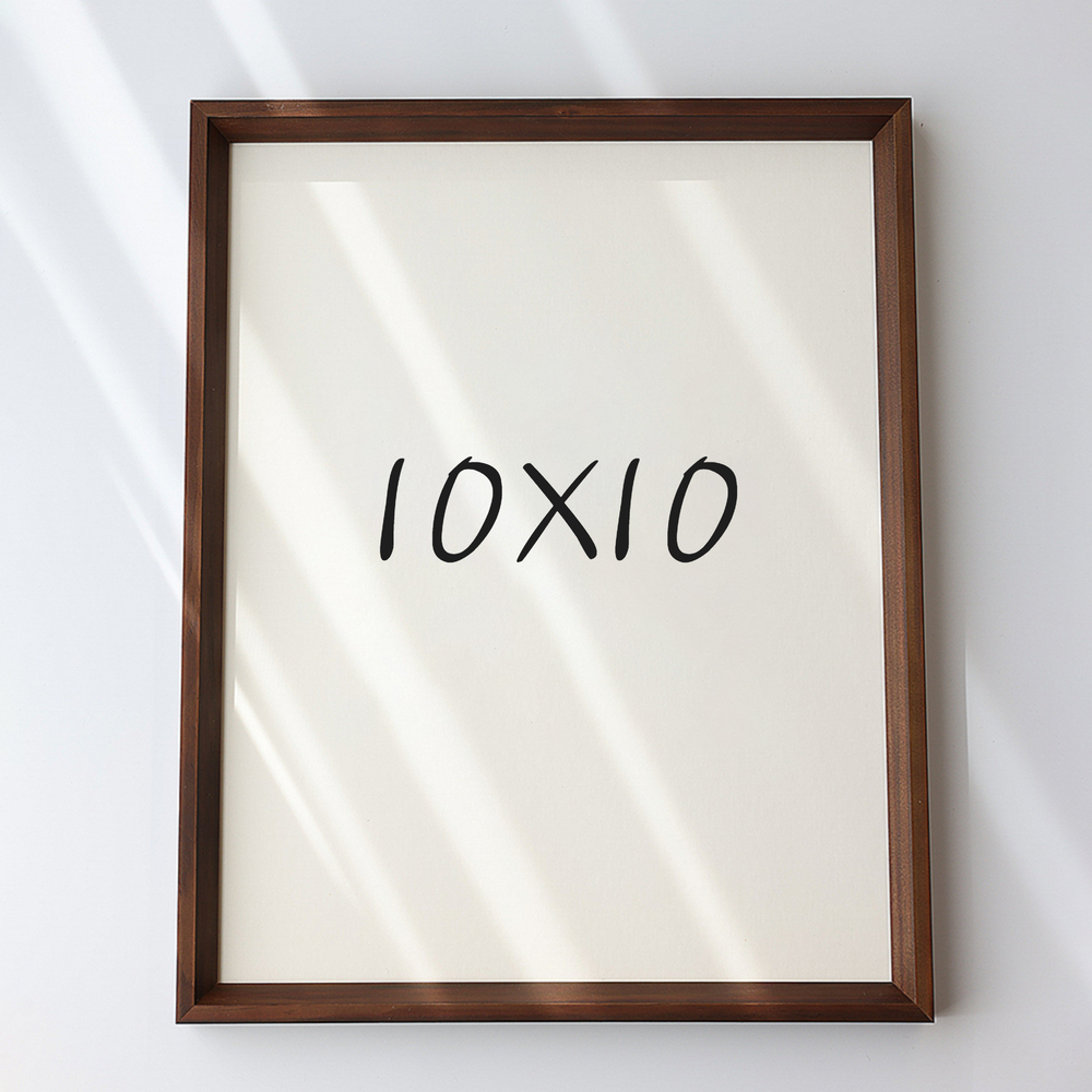 7mm삼각 원목액자 웨딩액자 아크릴 프레임 틀 제작 우드 10x10 254x254mm, 진밤 - 메인 이미지