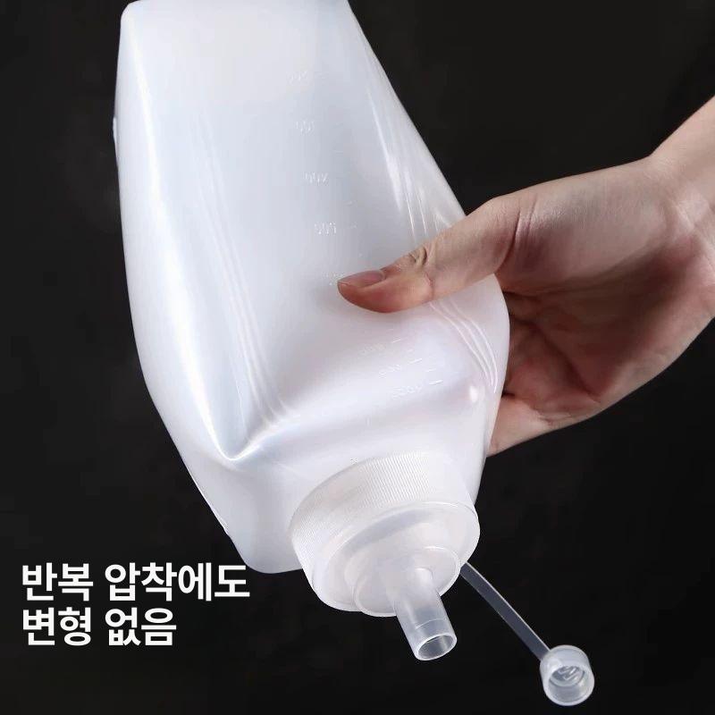 대용량 1L 소스통 업소용 카페 가게 케찹 양념통 두꺼운 눈금형 600ml-2개 - 상세 이미지 5