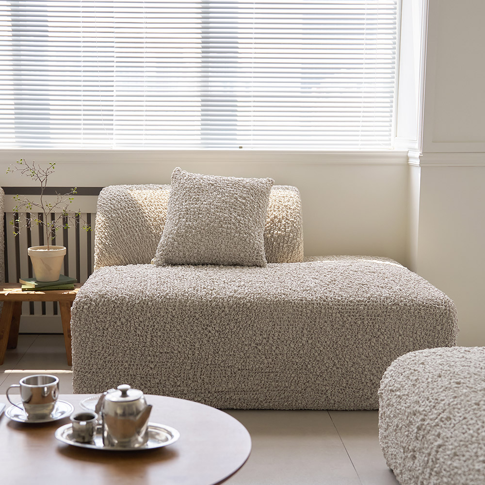 올핏 사이즈 고민NO 고탄력 만능 스판 쇼파커버 덮개 카우치 겨울 아이보리 1 2인용