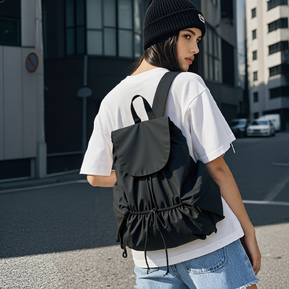 나일론 스트링 백팩 대학생 노트북 여행 가벼운 학생 여행용 가방 SN80524