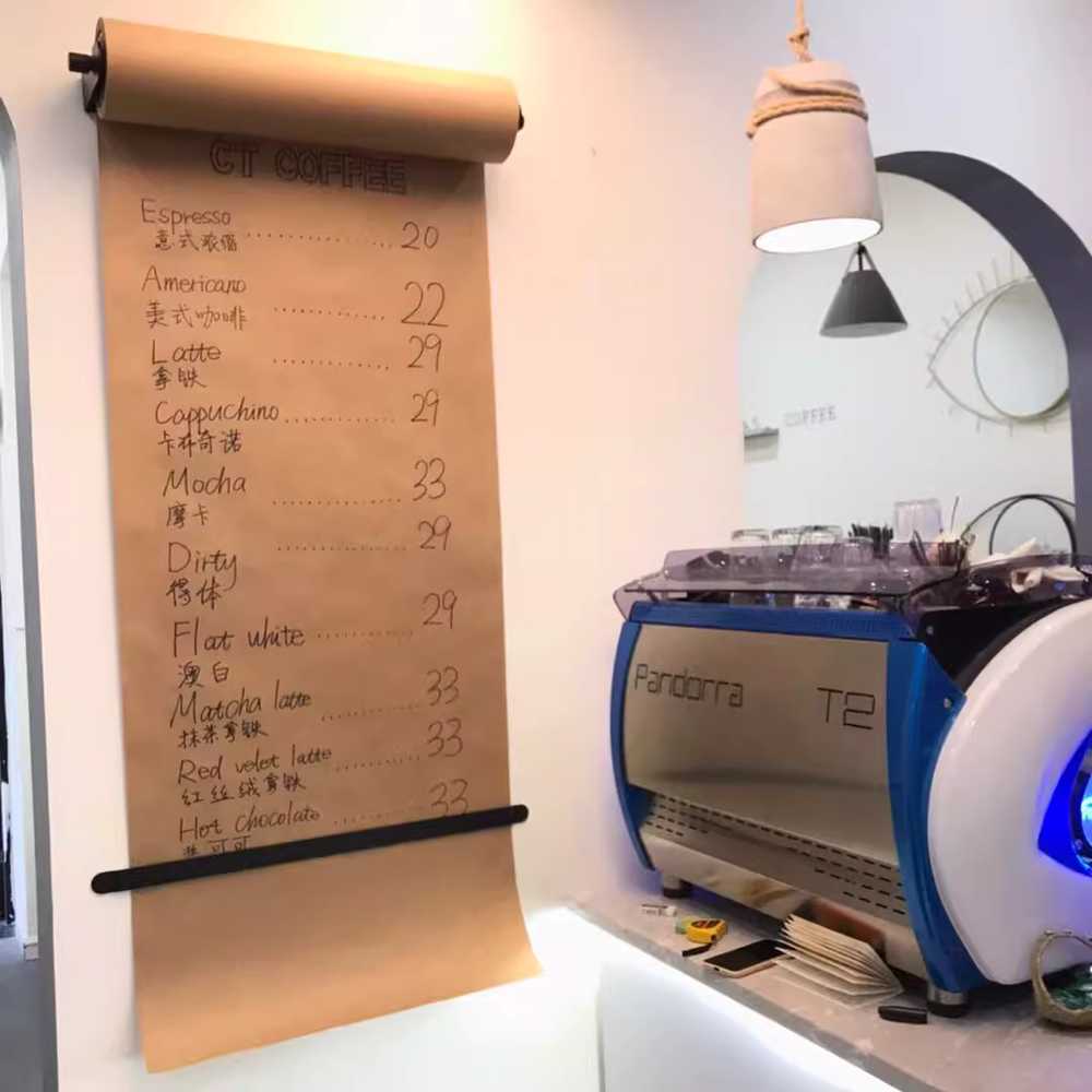 크라프트 롤페이퍼 디스펜서 벽걸이형 메모용 거치대 블랙 37cm+크라프트지 - 상세 이미지 4