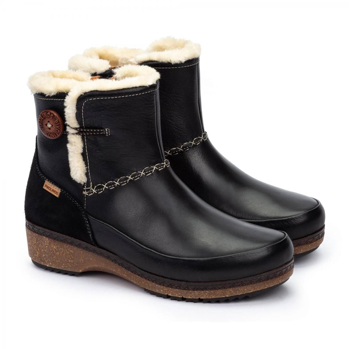 피콜리노스 컴포트 메모리폼 앵클부츠 GRANADA W0W-8711C1 BLACK - 상세 이미지 2