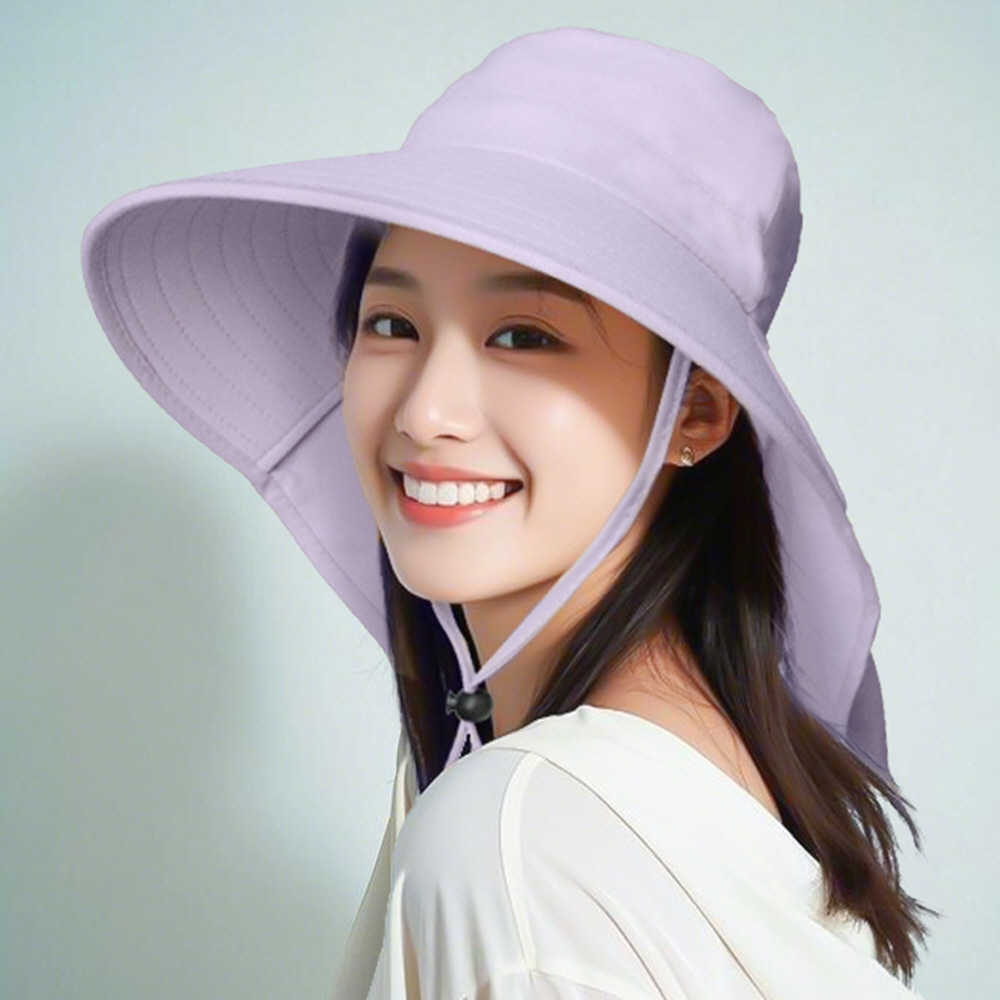 차양막모자선캡 목가리는 뒷목가리는모자 성인플랩캡 창넓은캐디 해가림 썬바이저 자외선차단 - 상세 이미지 3