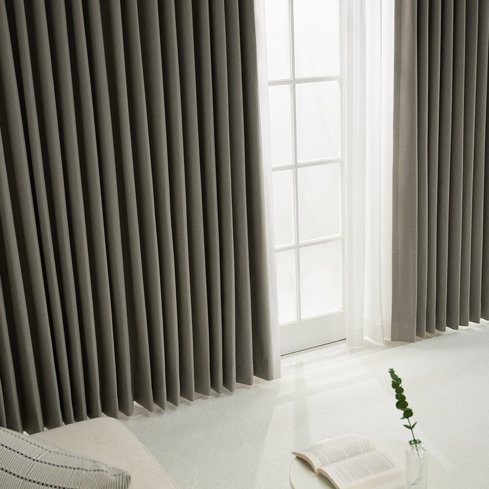 아라크네 누아르 형상기억 양면 100% 암막커튼 거실 핀형 150x170