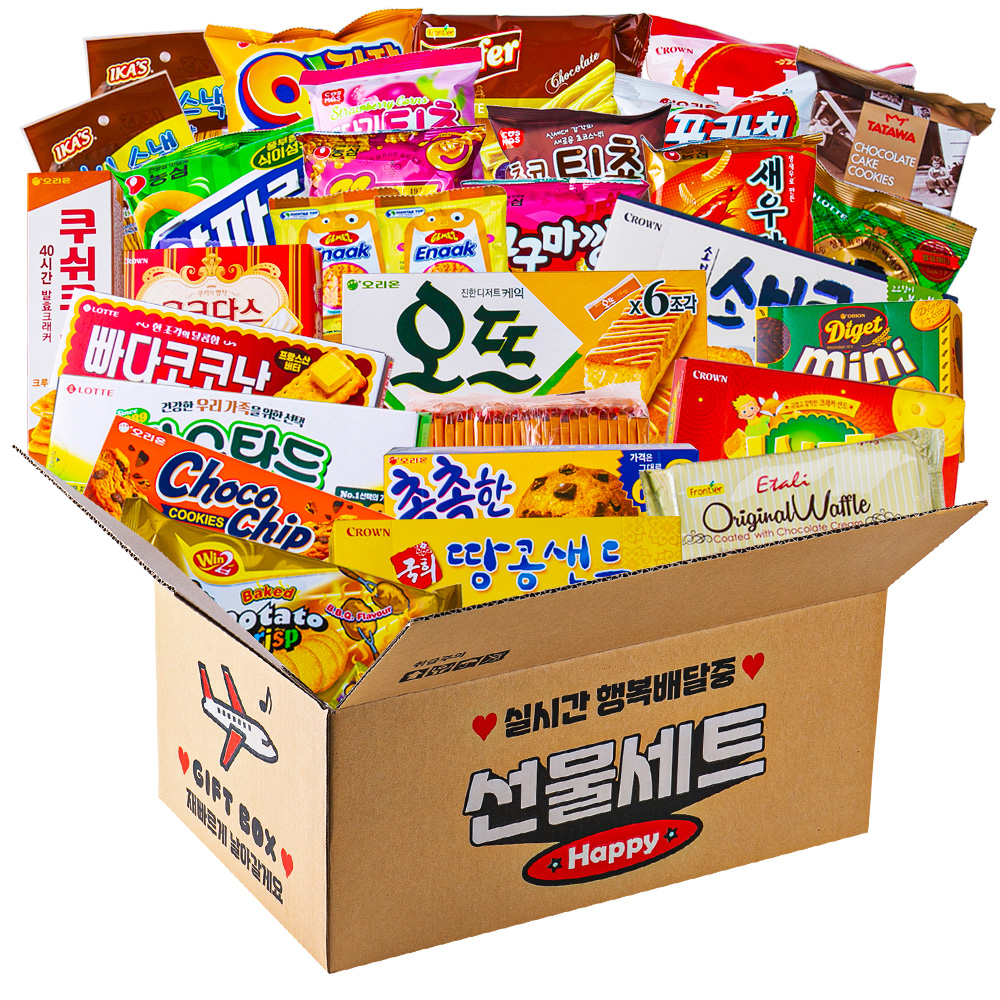 더하모니 행복배달 사무실간식 2호 탕비실 사무실 대용량과자 간식꾸러미 선물박스 - 메인 이미지
