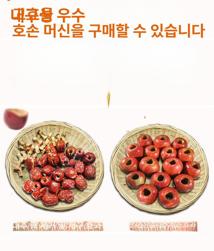 대추씨 빼는 기계 과일 작두 씨앗 전용 매실 탈핵기 기계+씨 제거 6mm 회자두 소자두 - 상세 이미지 3