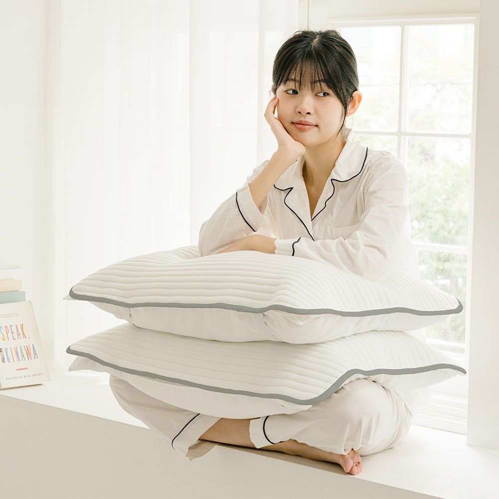 1+1 바자르 스테디 뱀부 먼지없는 밴딩 베개커버 40x60