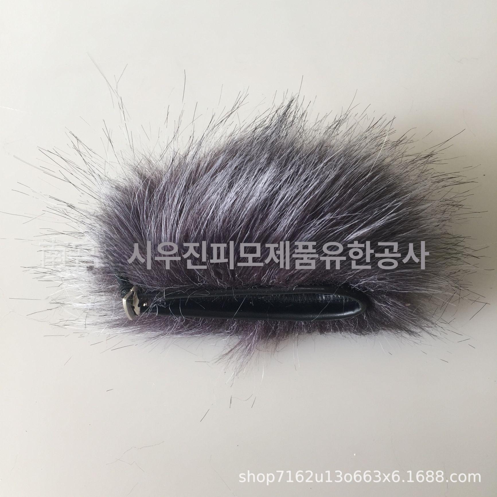 ZOOM H1N H1 크 방풍 커버 크커버 무선크 무선노래방크 밴드형 그레이 국제공용 짧은 털 그레이 검정+흰색 팁 - 상세 이미지 4