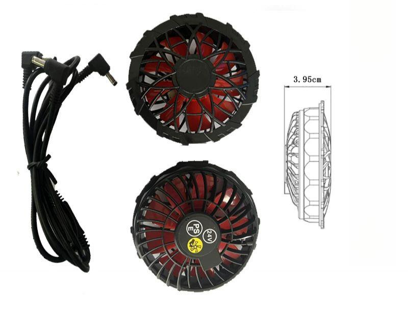 부착형 선풍기 선풍기옷 충전 냉각팬 액세서리 12V 브러시리스 팬+케이블 40000mAh - 상품 이미지