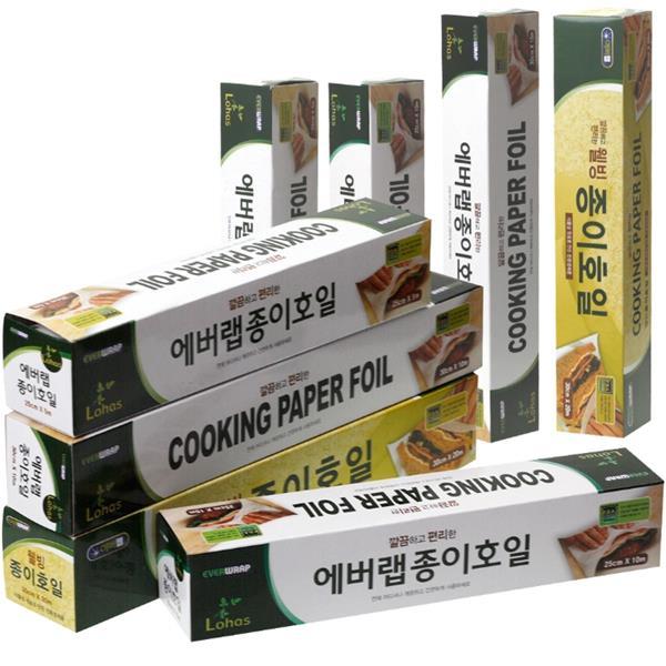 [본사직영]사업자용 박스상품에버랩 종이호일 25cm x 5m  50개 롤타입 쿠킹호일 크린랩 크린백 - 상세 이미지 2