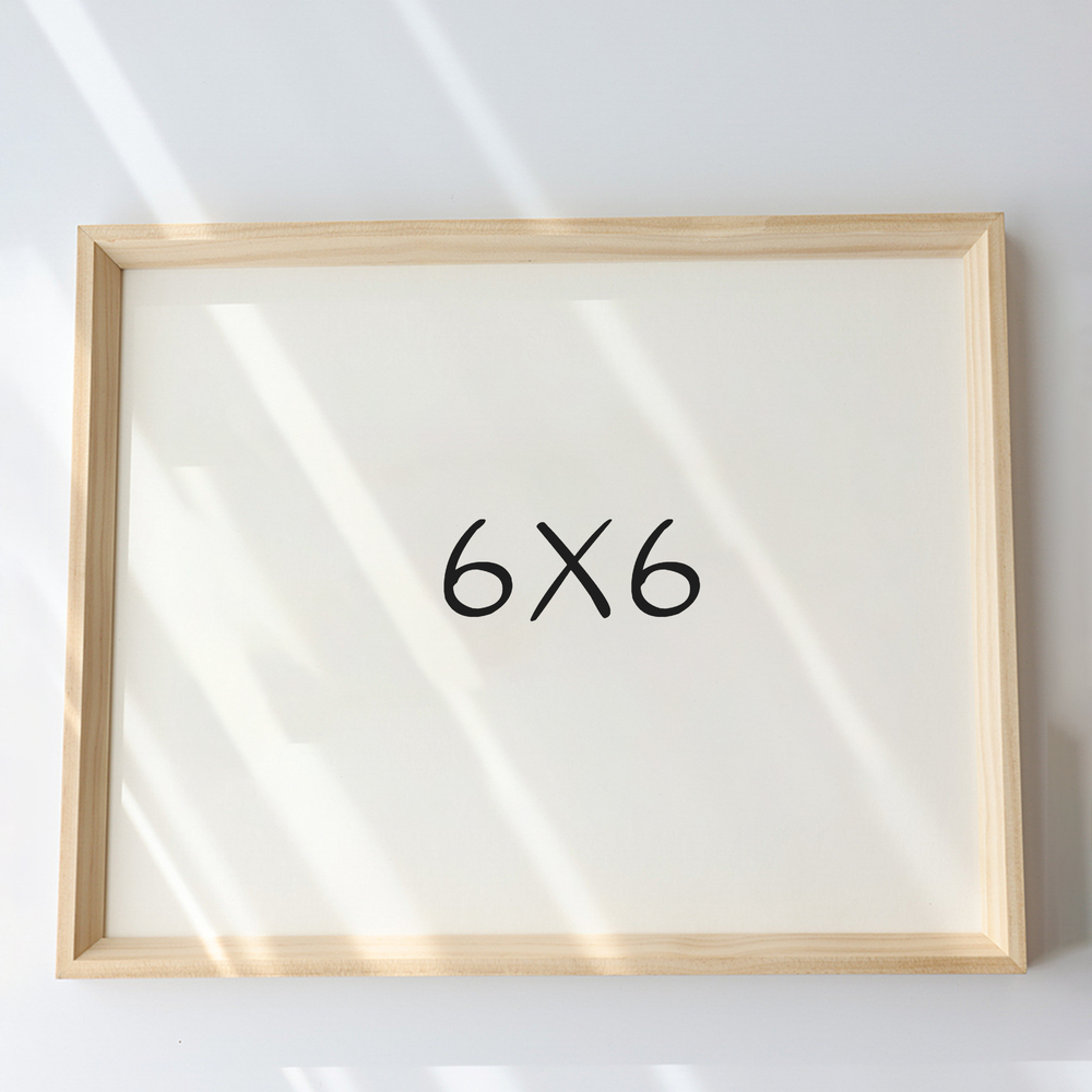7mm삼각 나무액자 사진액자 포토테이블 소형 탁상 6x6 152x152mm, 내츄럴 - 메인 이미지